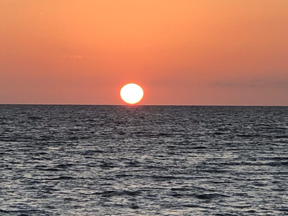 Sunset view from deck. 