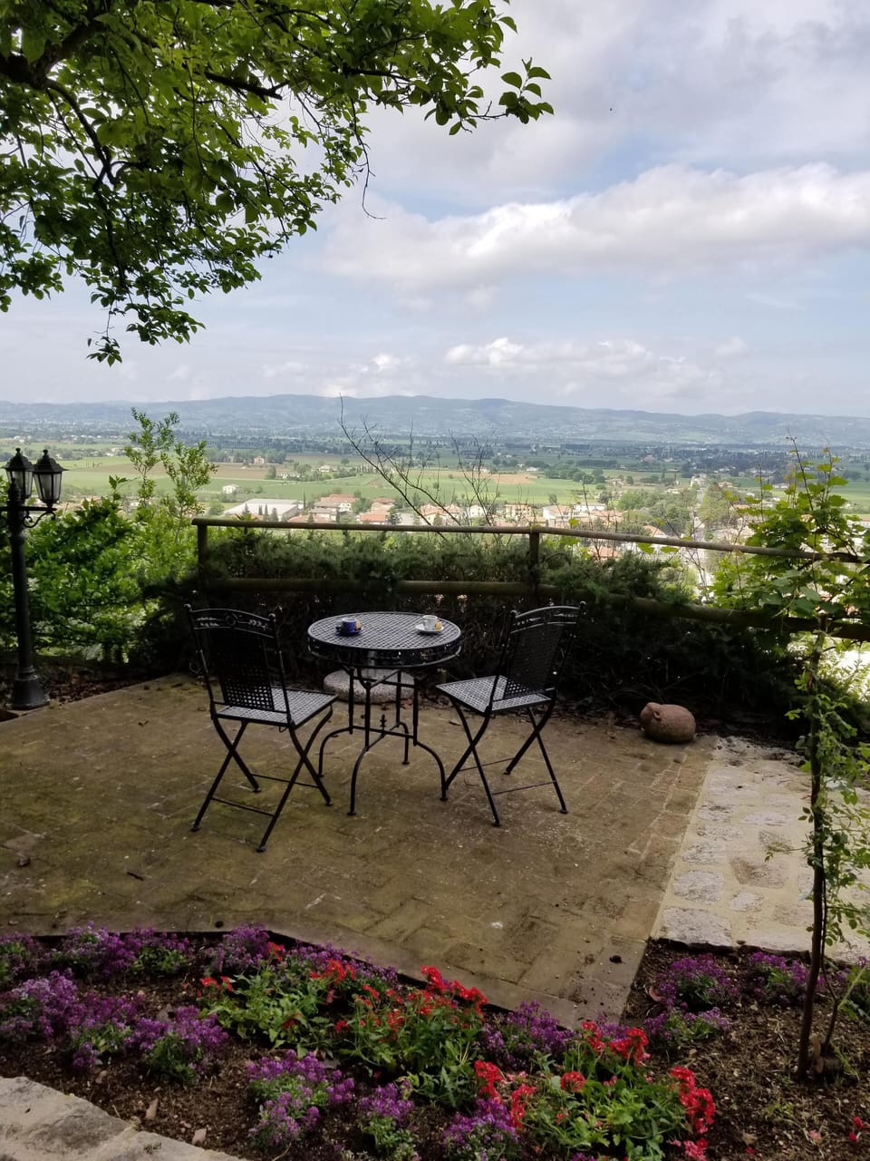 Panoramic view from garden