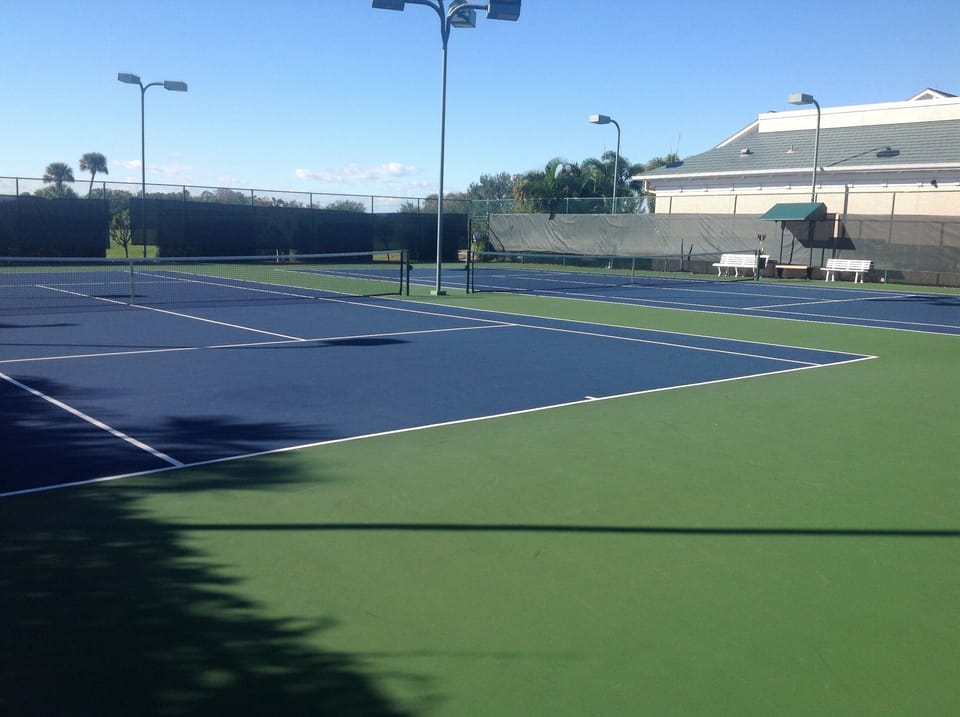 Championship tennis courts at the Club.