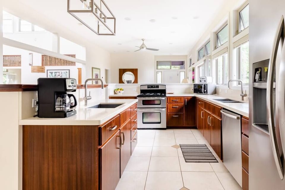 Kitchen with all modern appliances.
