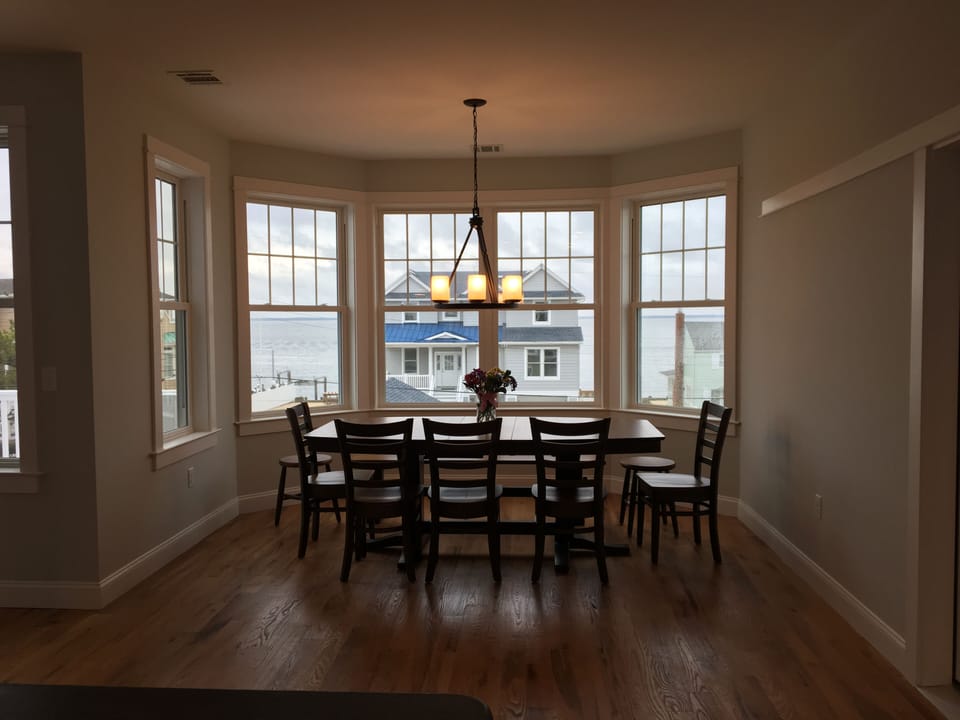 Dining Area with breathtaking views of the bay