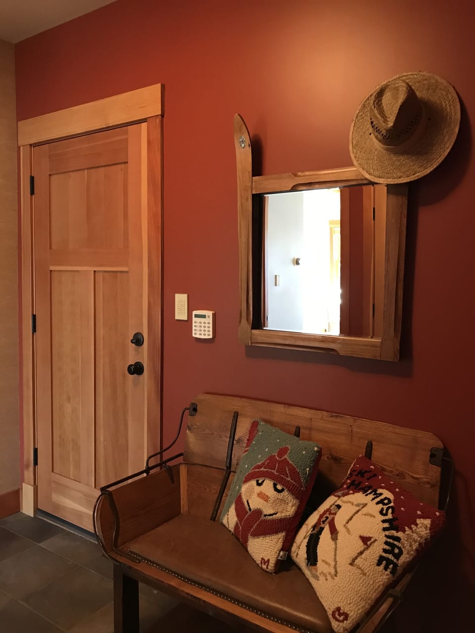 mudroom equipped with large closet and hooks to grab and go