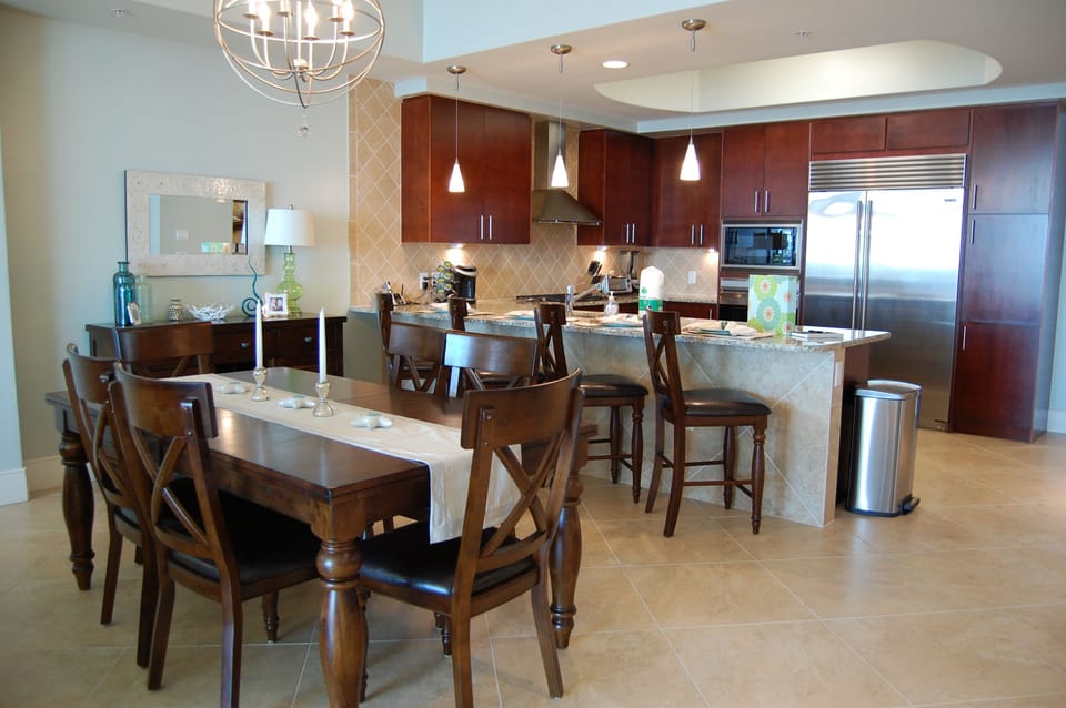 Who needs to go out when you've got a kitchen like this?