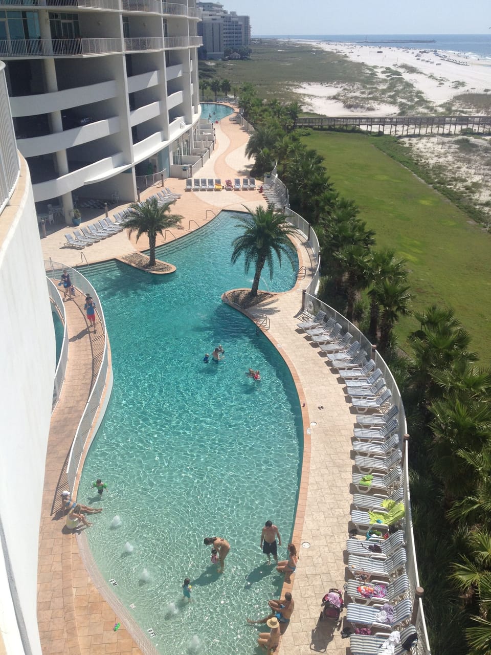 One of 3 pools. Includes a zero entry, waterfall & is next to the tiki bar!