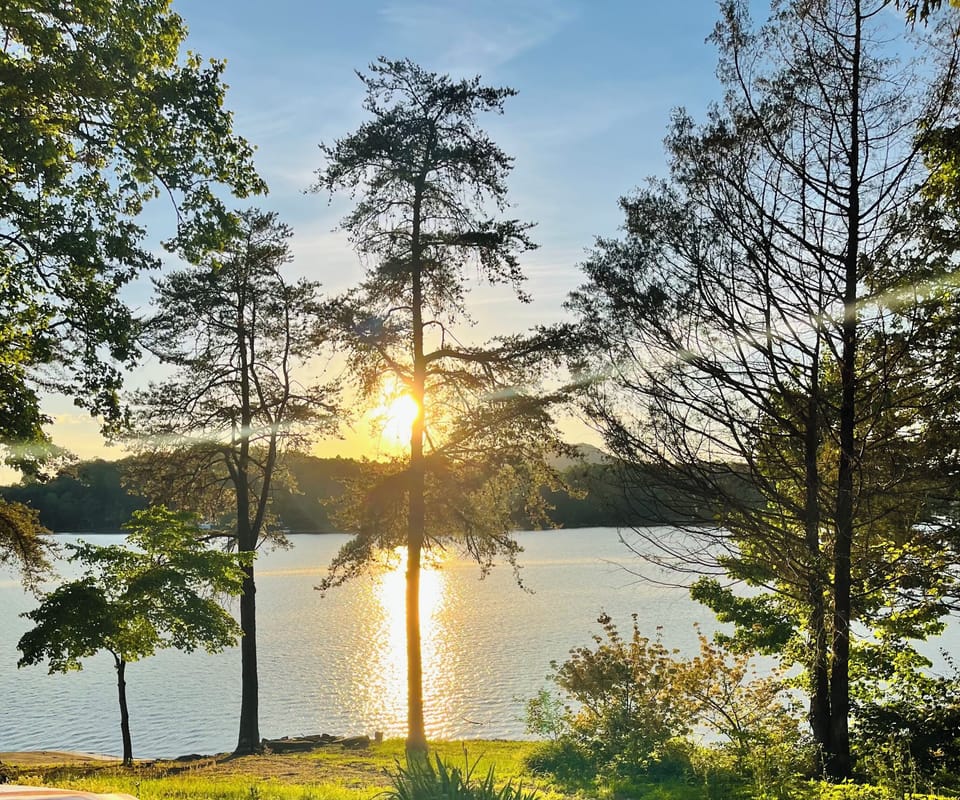 Sunset view from deck