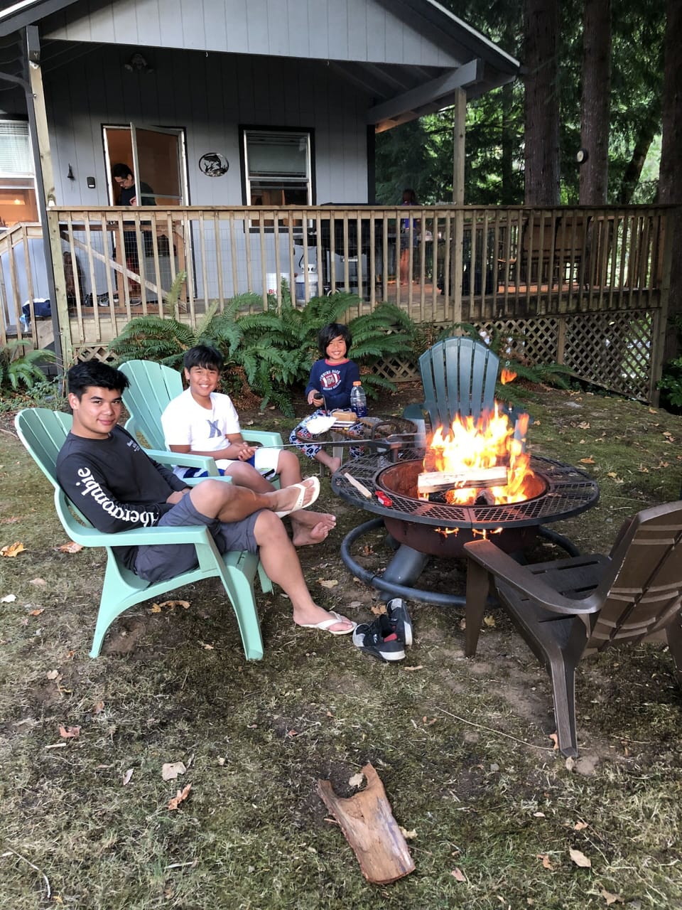 S'mores time at the cabin.