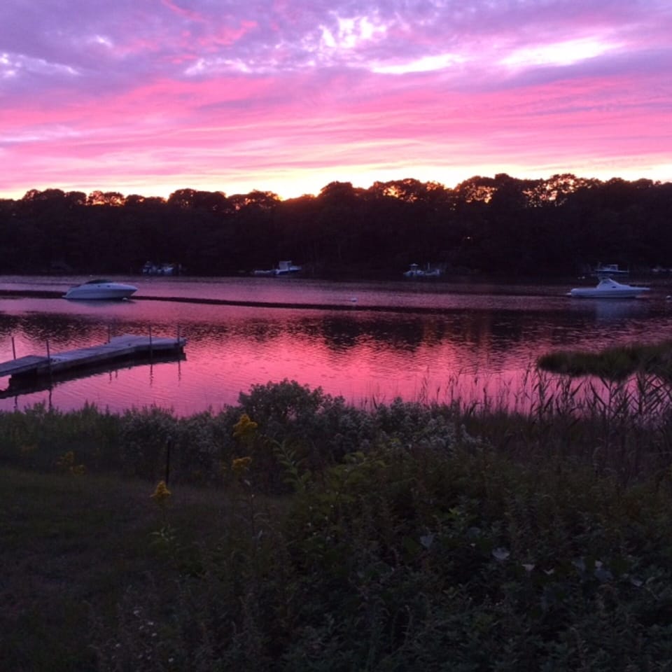 Sunset across the street