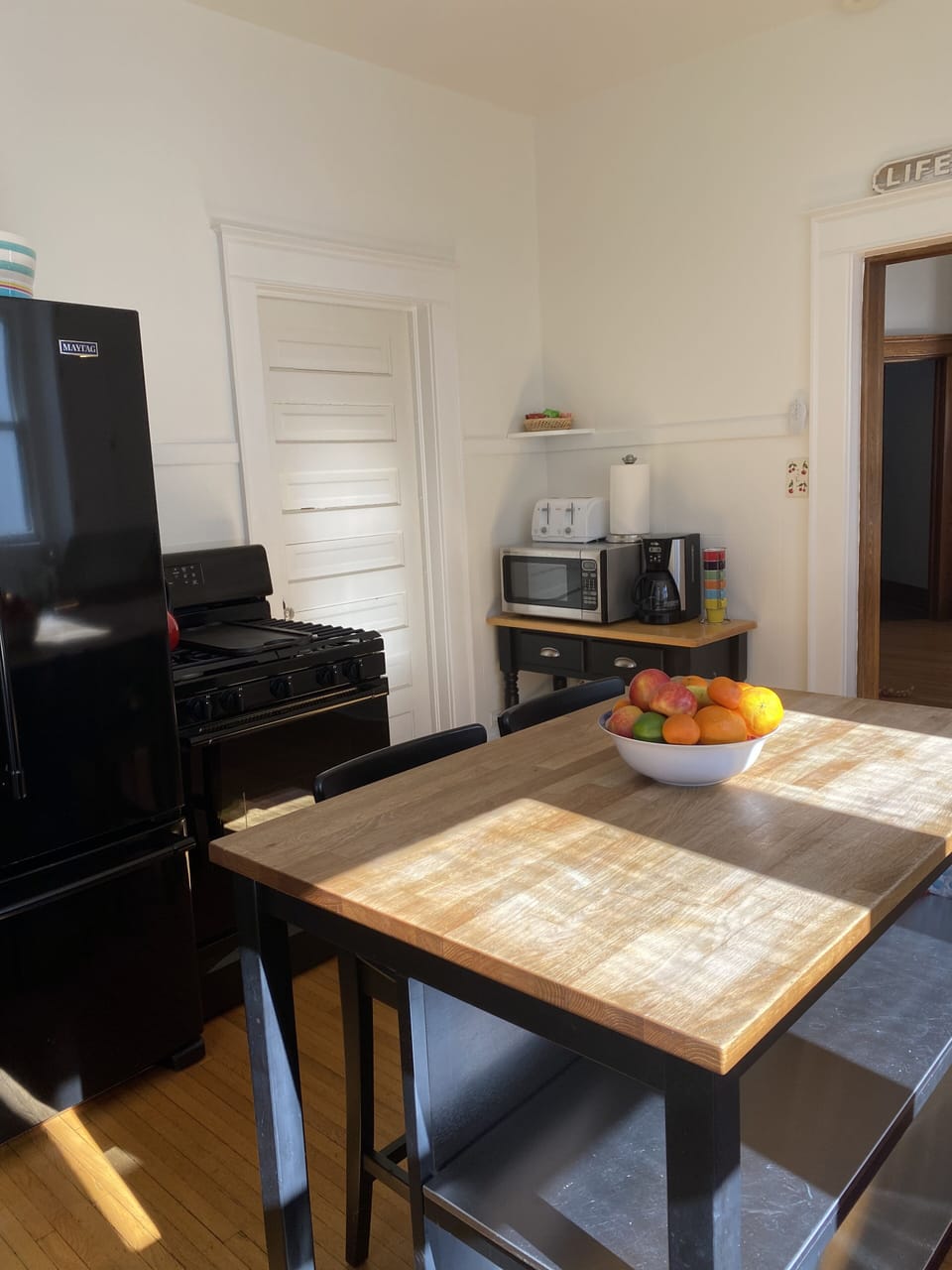 First floor kitchen with new appliances.