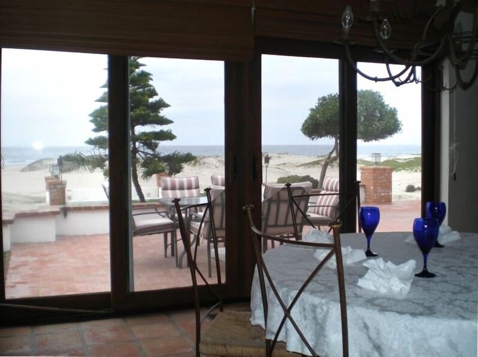 Beach patio view from dining room
