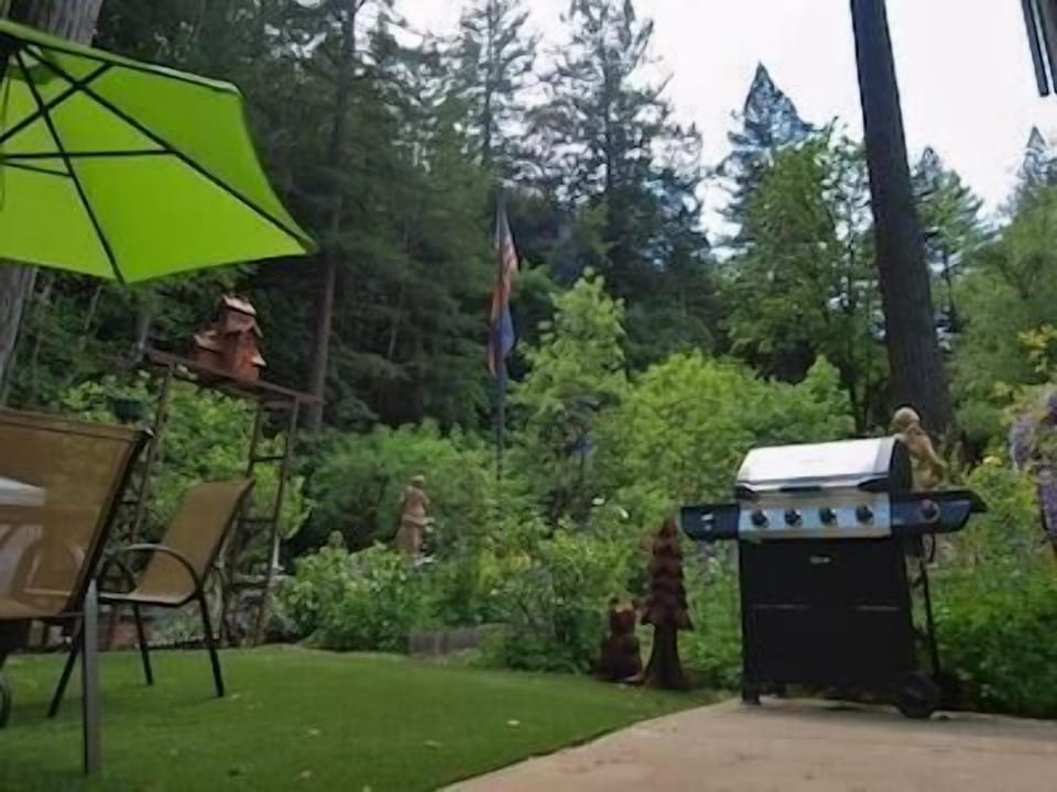 Grill and outside seating area
