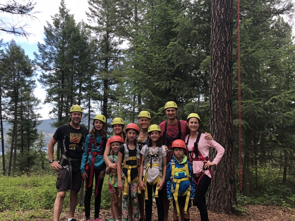 A 10 minute drive to go Zip Lining and do a Ropes Course