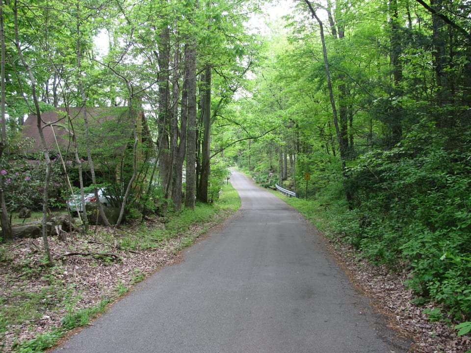 Rocky Grove Rd. between your cabin and the National Park. A great walking path.