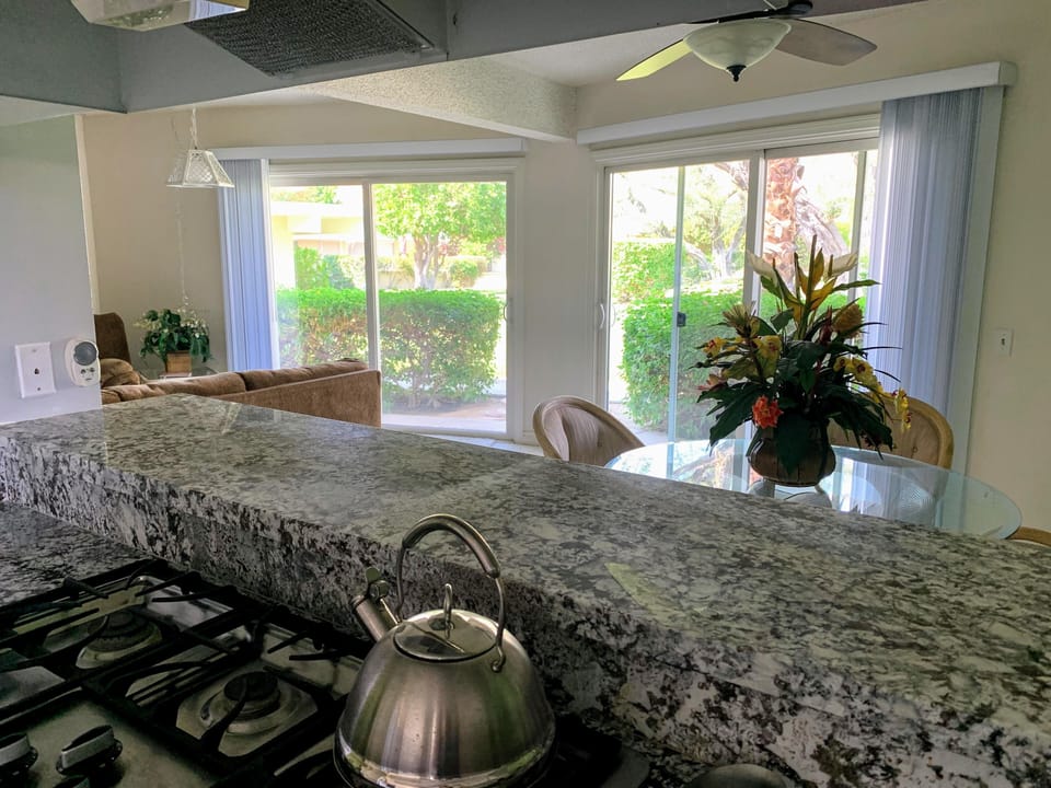 View from kitchen. 