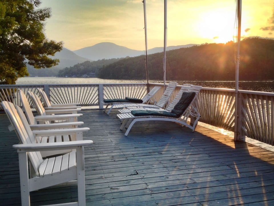 View on top of the boathouse