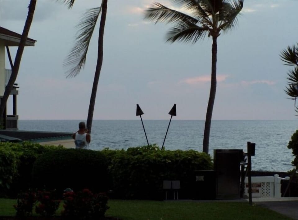 At the end of a busy day, relax and enjoy sun setting from barbeque area.