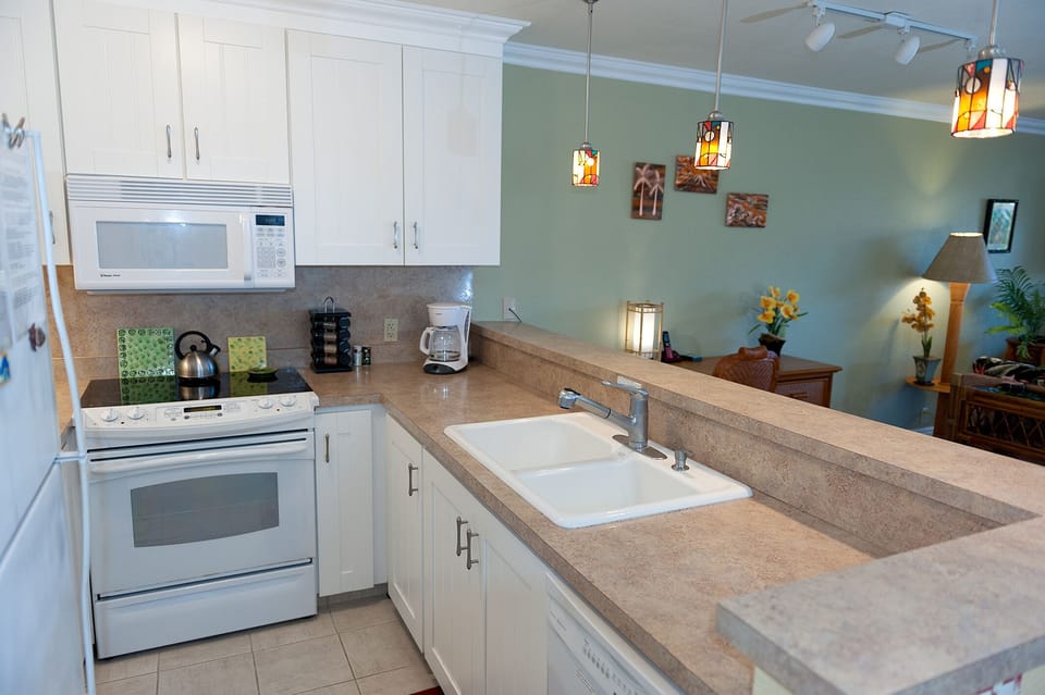 Meal preparation will be a breeze with the fully equipped kitchen.