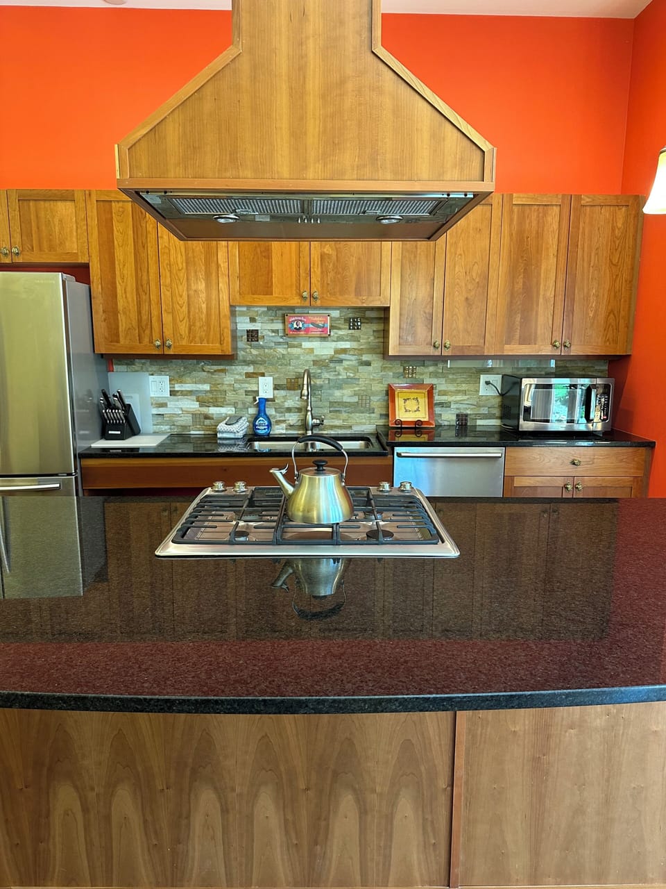 Gas stove with electric oven