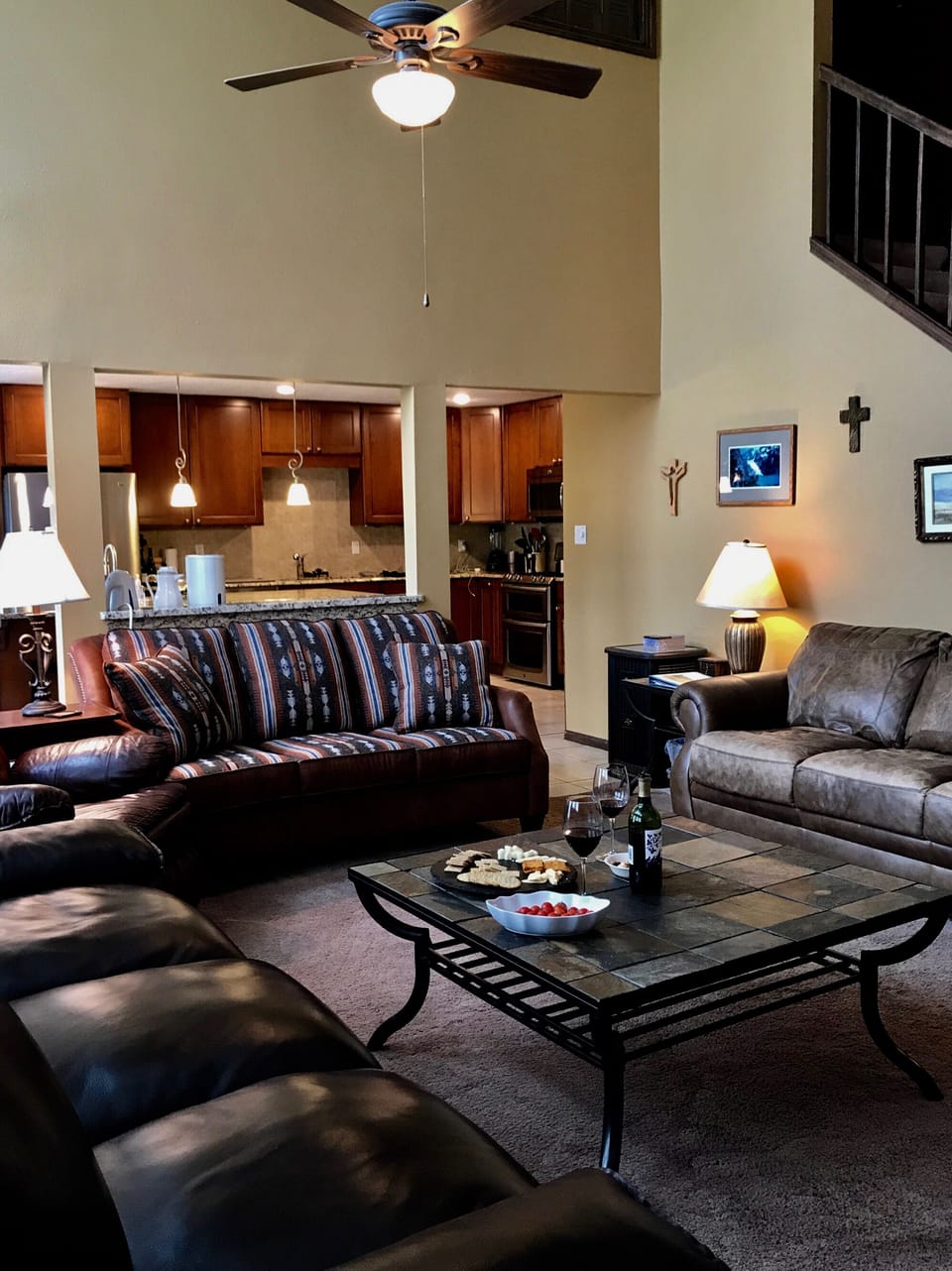 View from main living room; seating for 9 comfortably. 