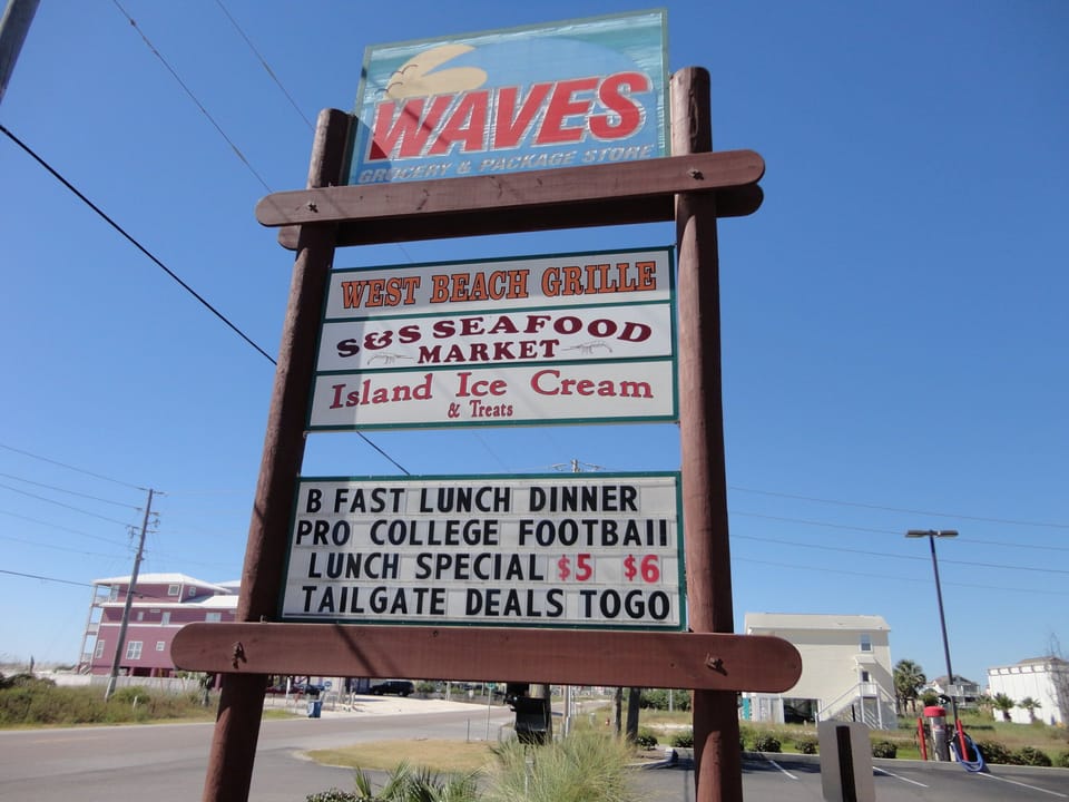 Just down the street! Easy walk to groceries, grille, fresh seafood, ice cream!