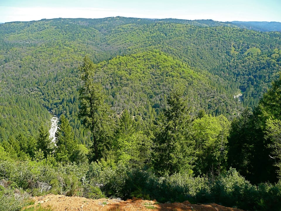 View of the foothills and Yuba River valley from North San Juan.