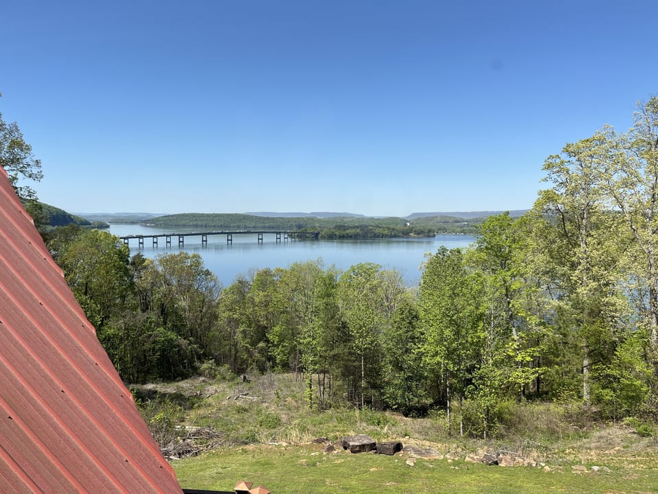 Lake Nickajack and surrounding mountains.
