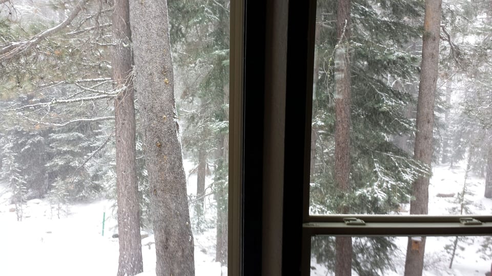 Play in the snow at the back of our condo or take a walk/sled on the golf course