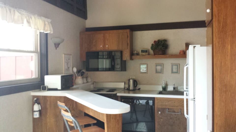 Kitchen is a 'classic' but clean and with everything you'll need.