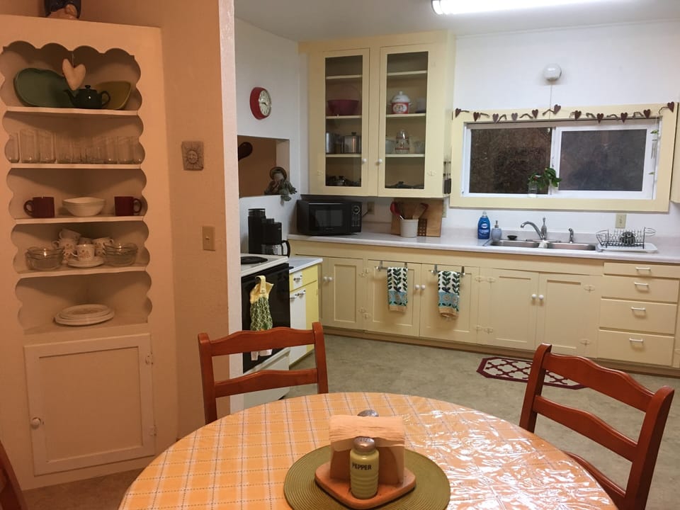 Roomy kitchen and dining area,