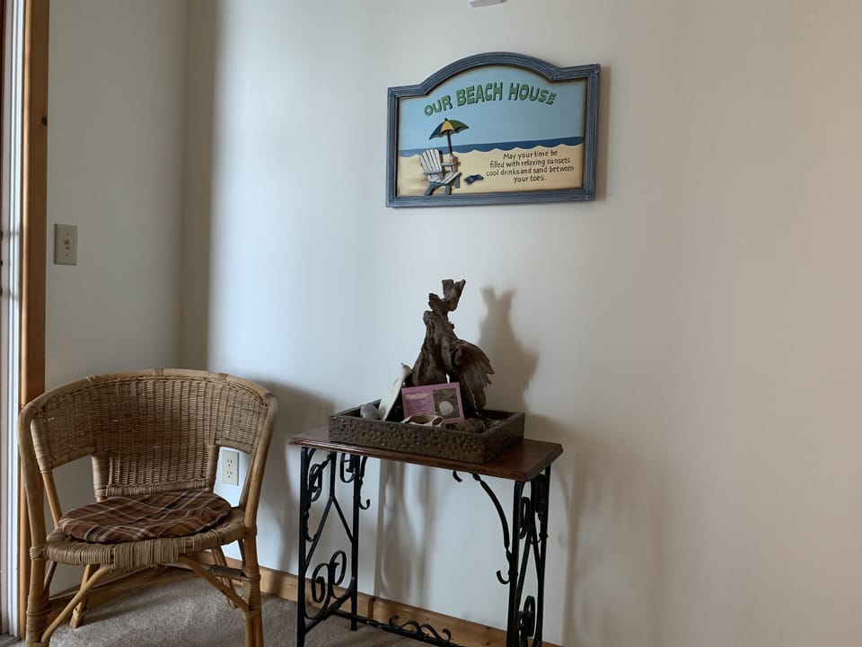 Top of upstairs landing separates master bedroom from two upstairs living room