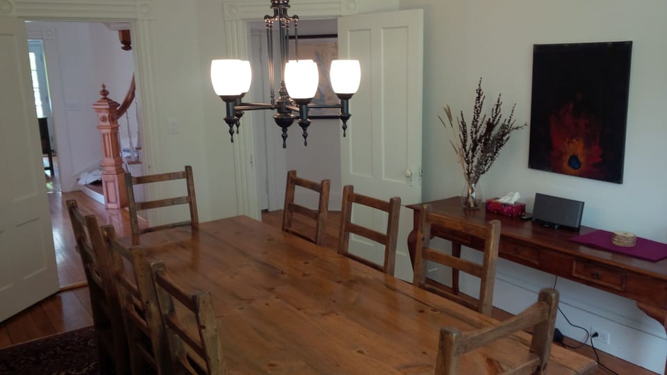 Harvest table easily seats eight