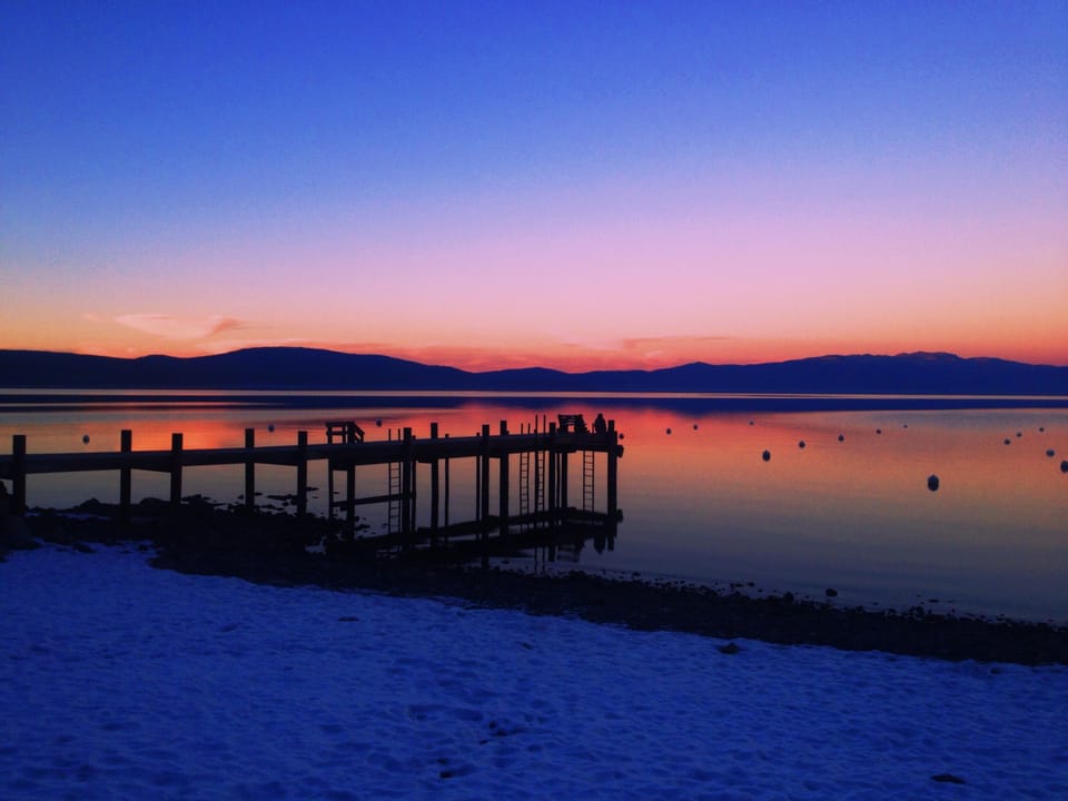 sunset view of pier