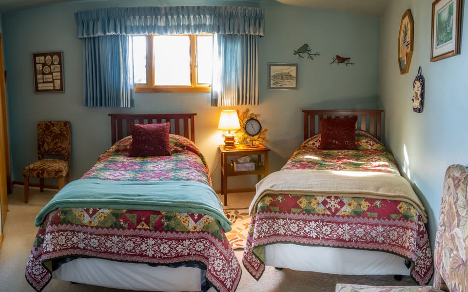 bedroom with twin beds on main level