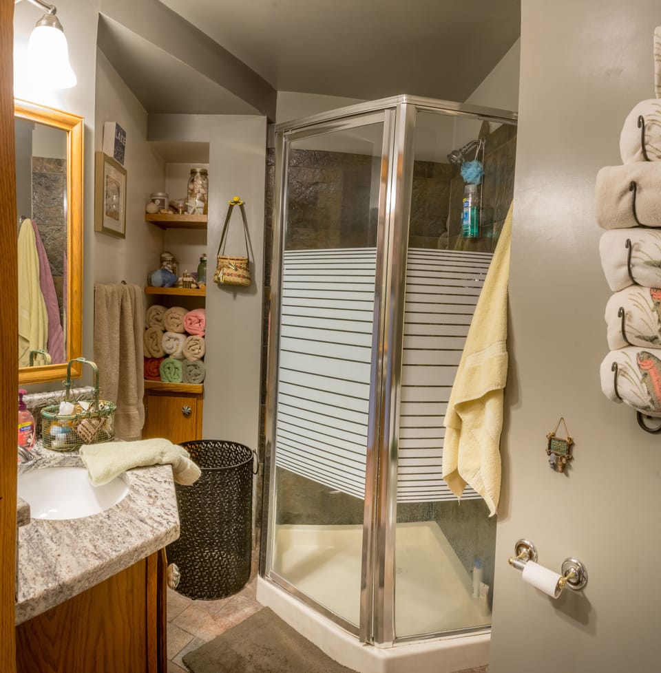 one of two baths on main level