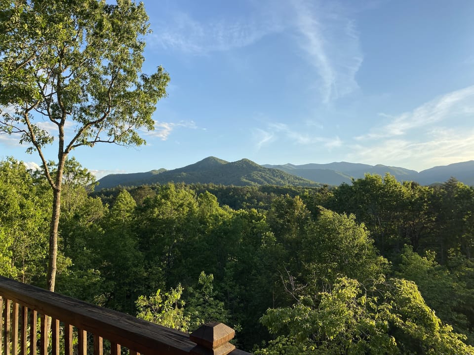 Beautiful mountain view from our front deck