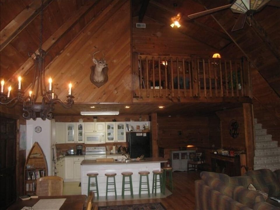 2 bedrooms with 2 baths and reading loft on the upper level.