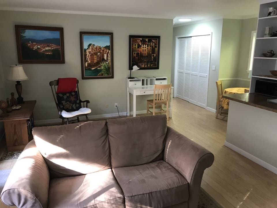 Entrance hallway w/ storage closets