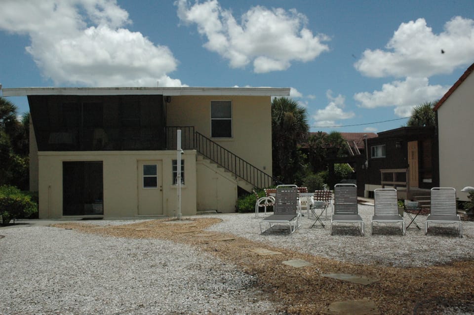Bottom Apt. of Carriage House from the gulf...bathroom even has a door!