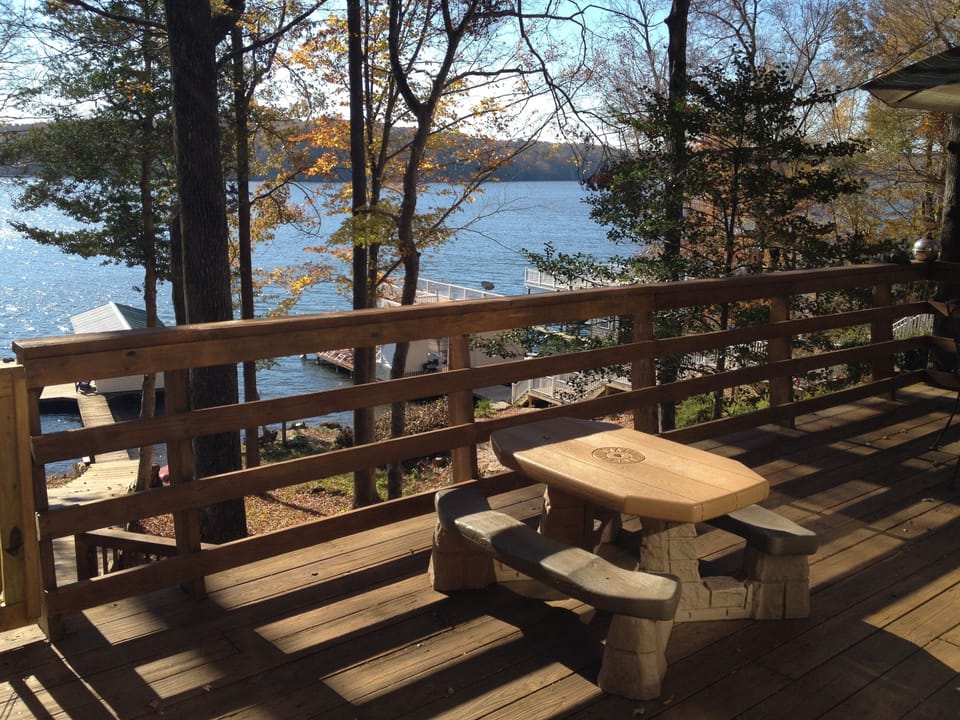 Kiddie table on main level deck