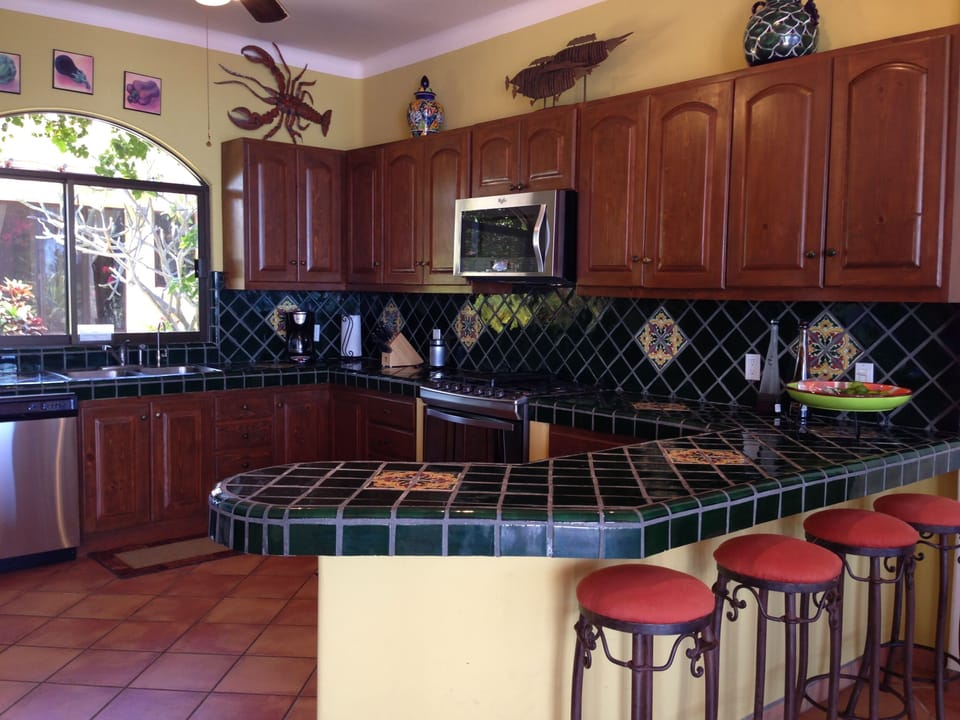 Fully stocked kitchen.  Call Norma (our cook) & she will cook a feast to order!