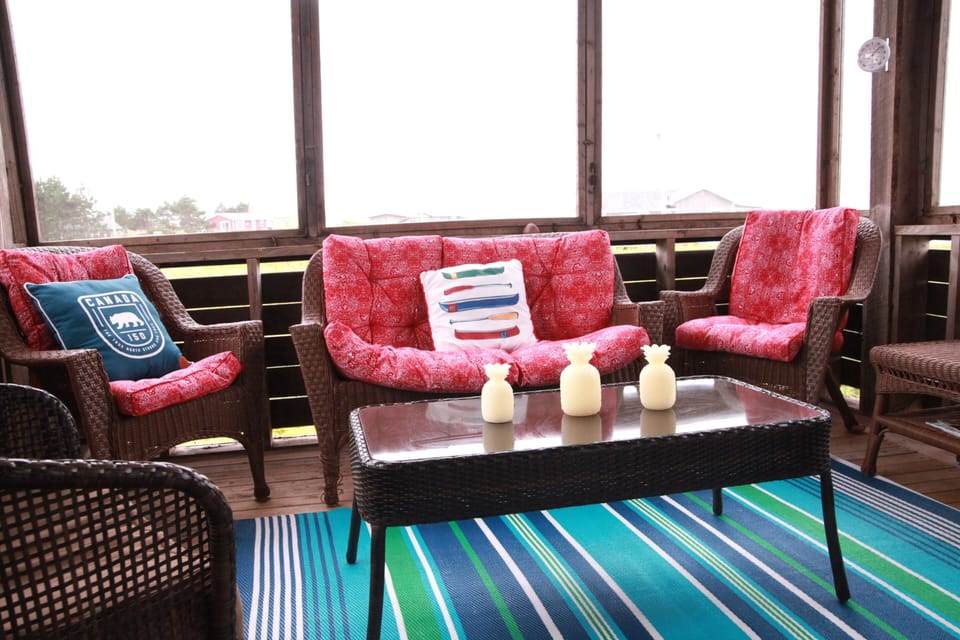 Screened in porch.  Perfect gathering place to enjoy the evenings.