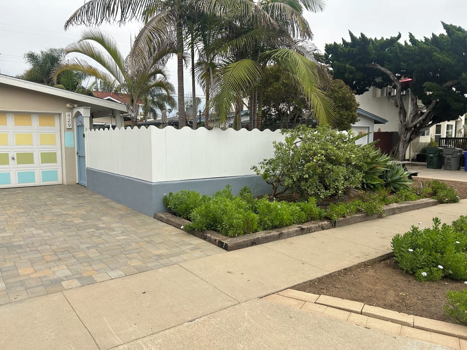 Lots of privacy in the front yard