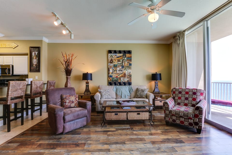 Beautifully decorated living room