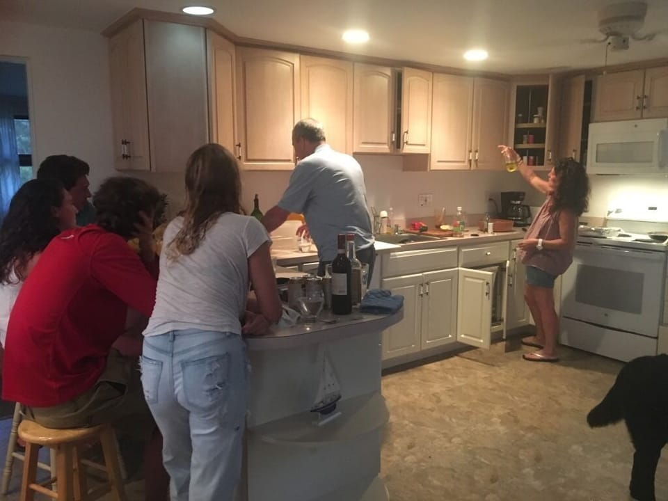 Kitchen in use.