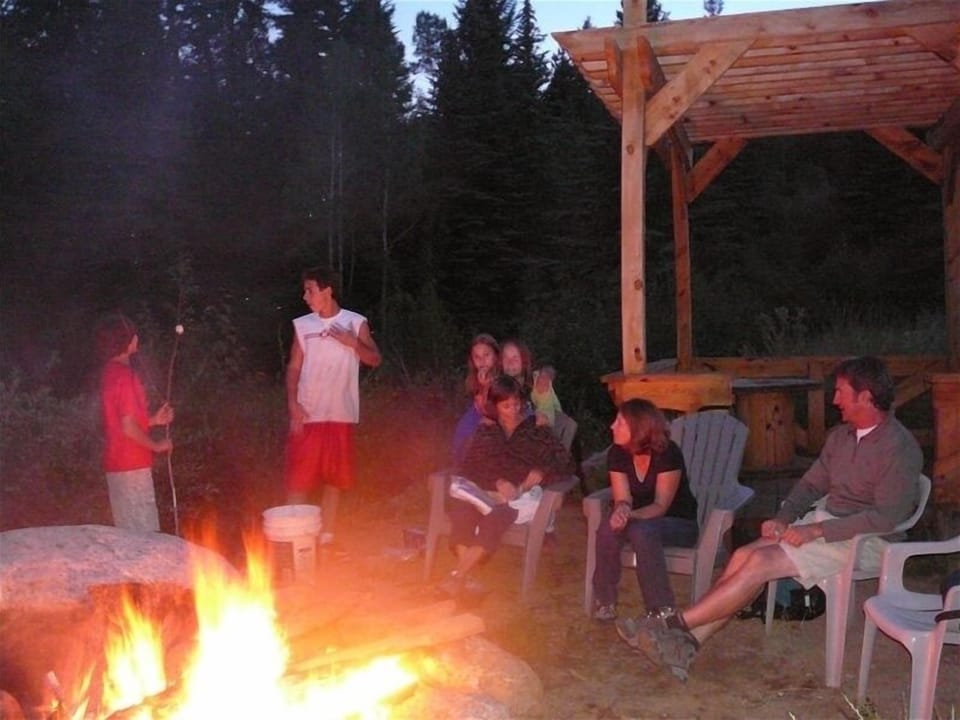 Relax by a warm fire on cool nights
