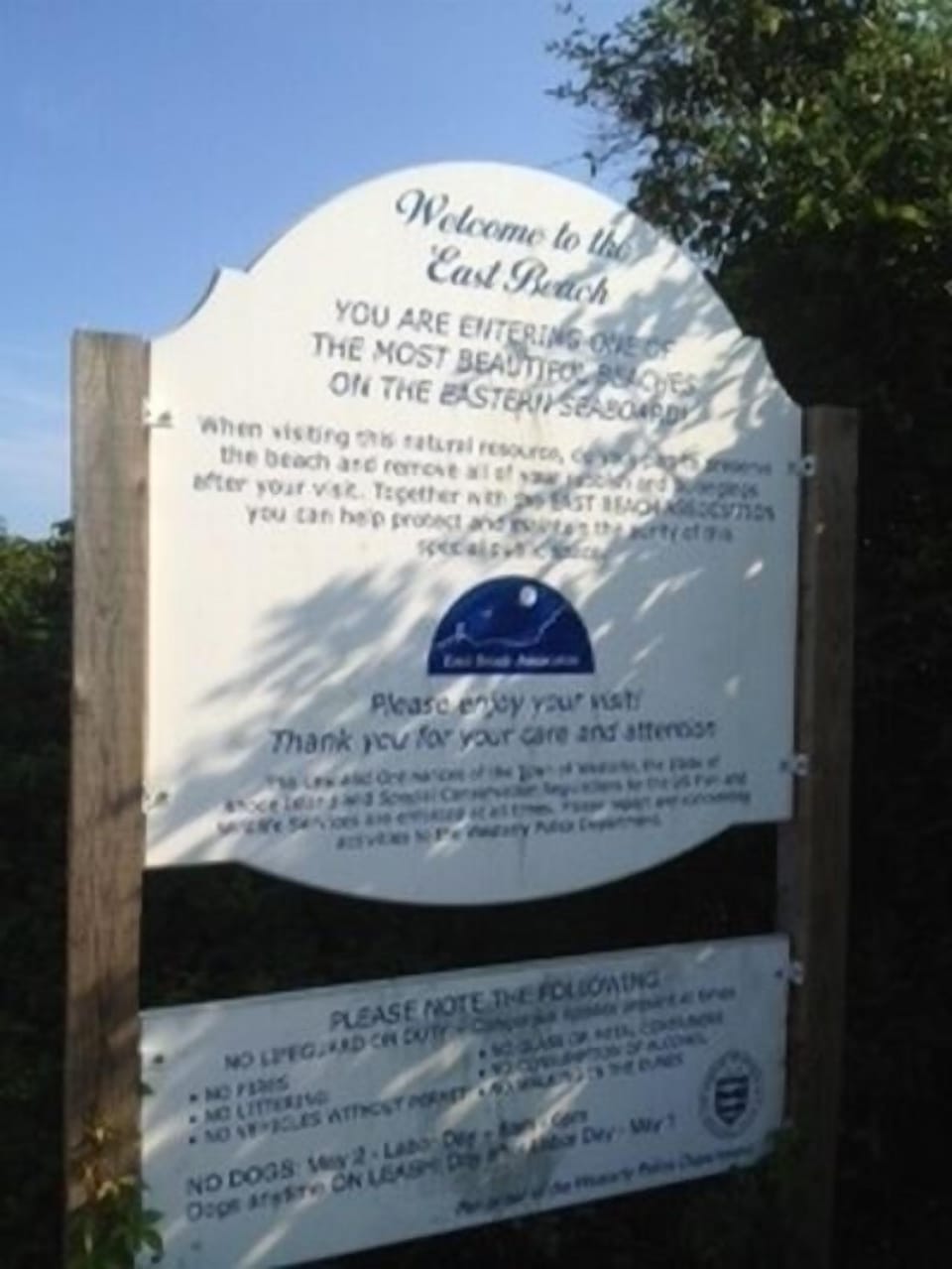 You are now entering one of the most beautiful beaches on the Eastern Seaboard