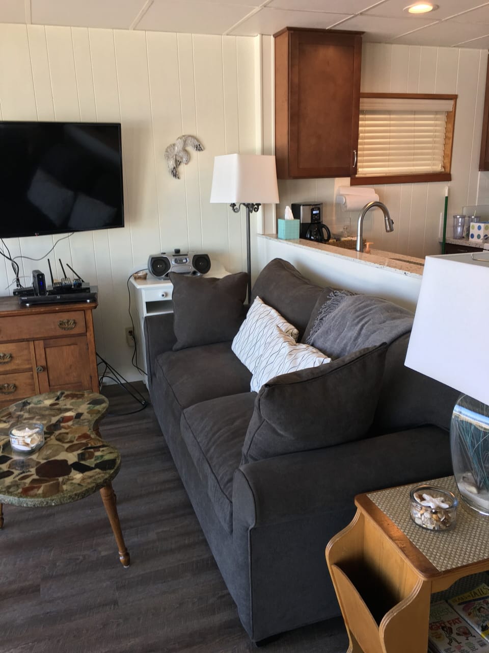 2 couches both with views of the ocean