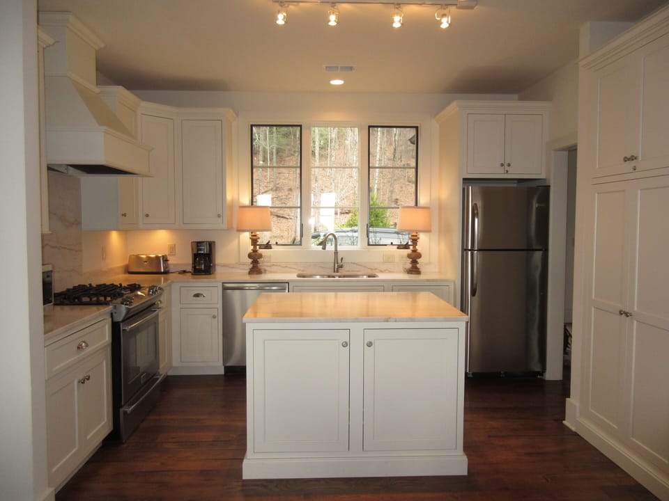 Gourmet marble kitchen.