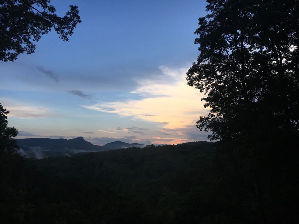 Beautiful sunset from back porch.
