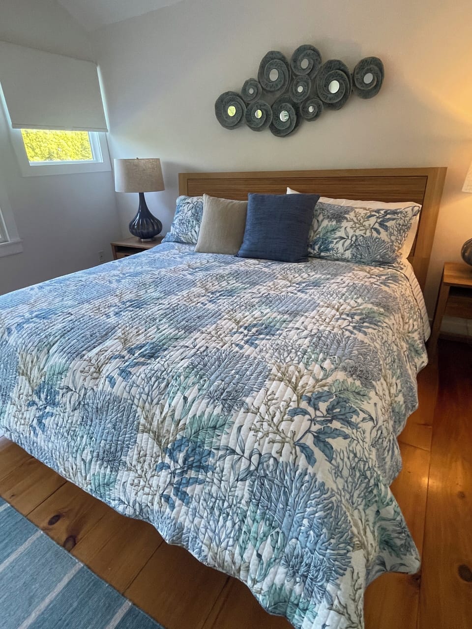 Second floor primary suite with King Bed, ensuite bath and private deck