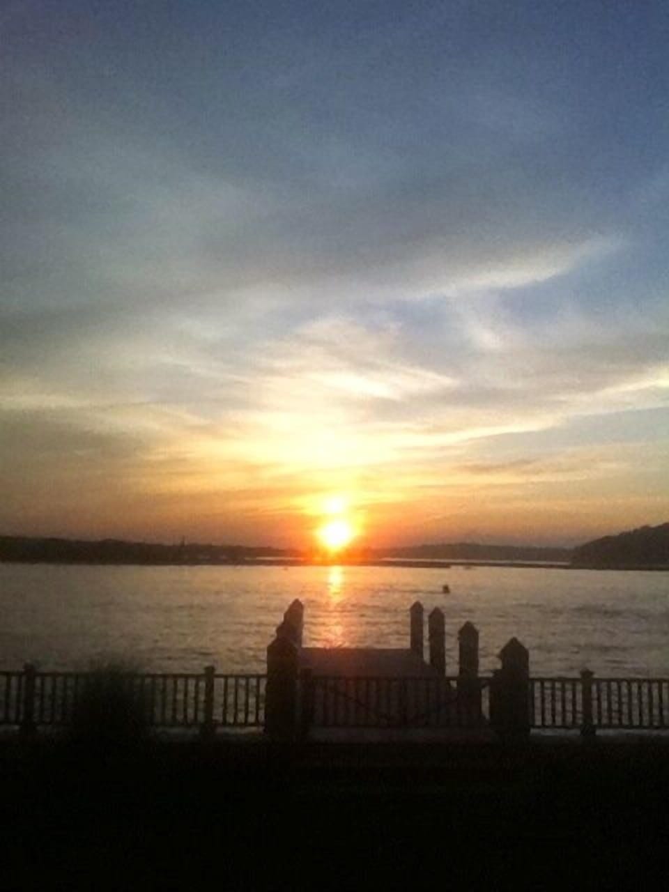 Sunset view from Backyard Deck